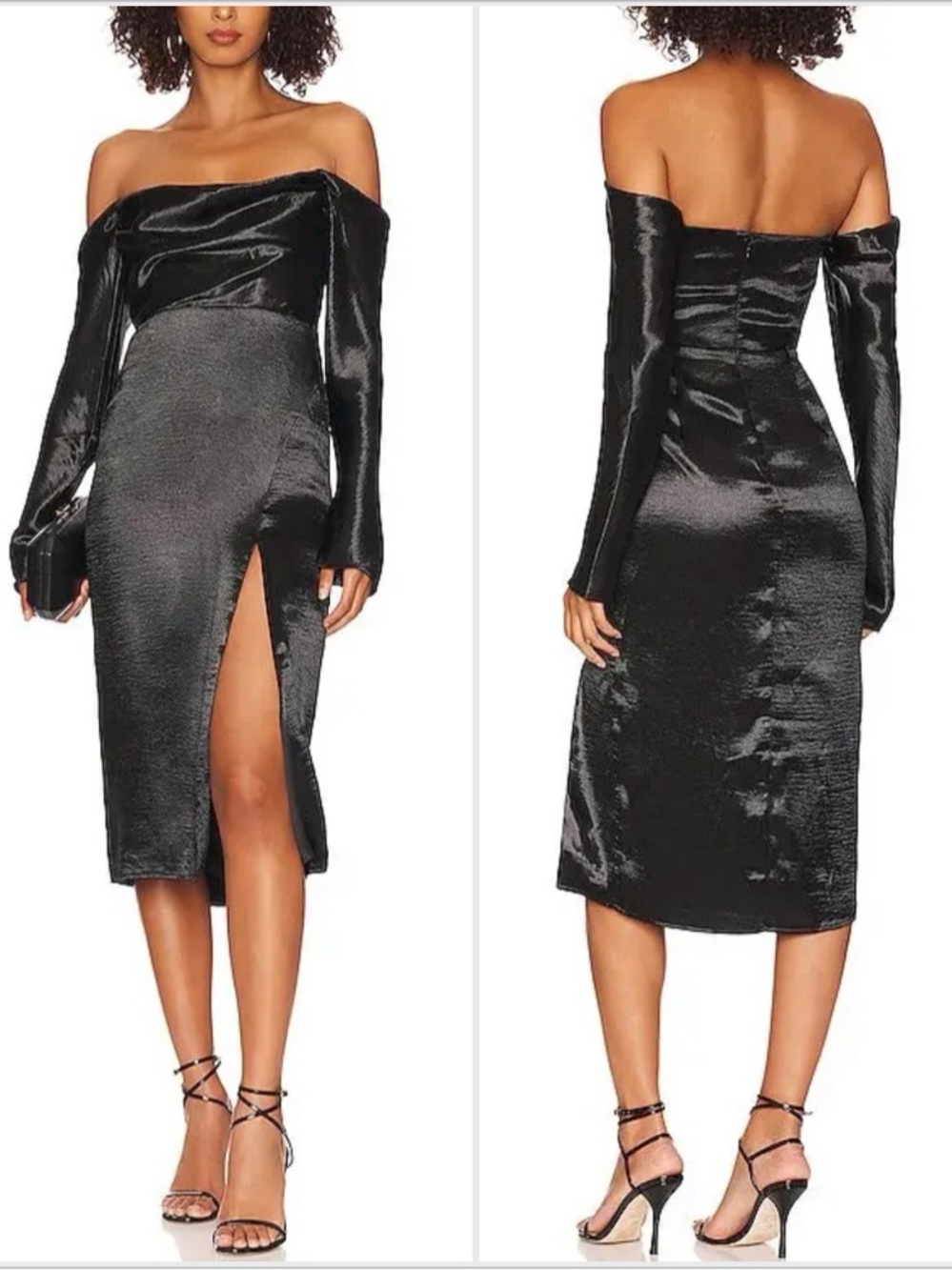 MAJORELLE x Revolve Cecilia Midi Dress New with Tags Black Size Small